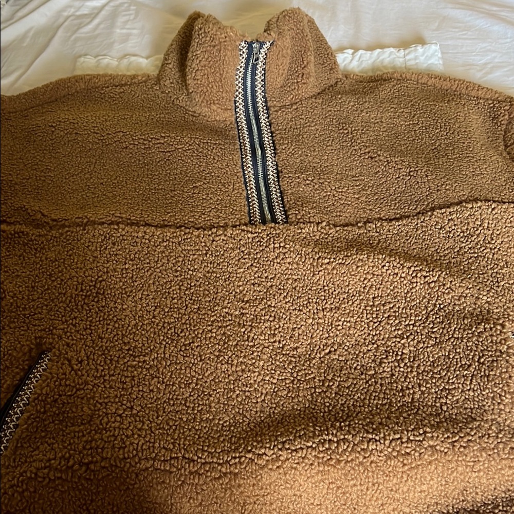 UGG Cozy Brown Zip Up Sweater